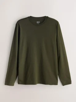 Next Regular Fit Regular Fit Long Sleeve 100% Cotton T-Shirts 5 Pack^ Nightwear|Tops & T-Shirts