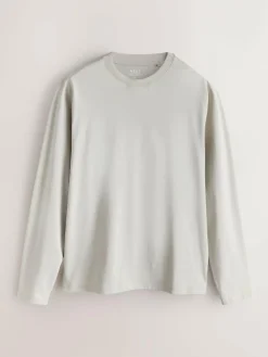 Next Regular Fit Regular Fit Long Sleeve 100% Cotton T-Shirts 5 Pack^ Nightwear|Tops & T-Shirts