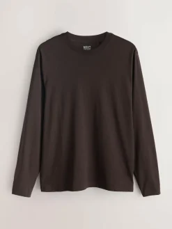 Next Regular Fit Regular Fit Long Sleeve 100% Cotton T-Shirts 5 Pack^ Nightwear|Tops & T-Shirts