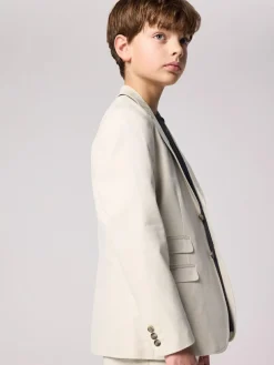 smALLSAINTS Beige Boys Relaxed Fit Sainte Suit Jacket^BOY Suits & Vest