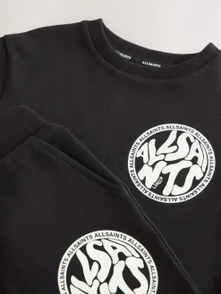 Sale smALLSAINTS Distortion T-Shirt and Sweat Shorts Set Black