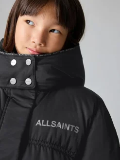 smALLSAINTS Black Ruched Longline Padded Coat^ Jackets & Coats|Snowsuits & Coats