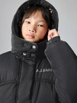smALLSAINTS Black Ruched Longline Padded Coat^ Jackets & Coats|Snowsuits & Coats