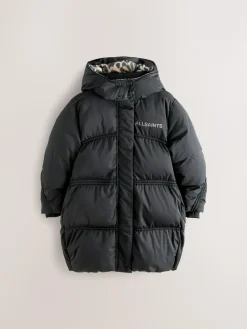 smALLSAINTS Black Ruched Longline Padded Coat^ Jackets & Coats|Snowsuits & Coats