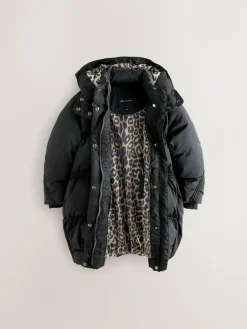 smALLSAINTS Black Ruched Longline Padded Coat^ Jackets & Coats|Snowsuits & Coats