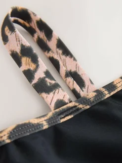 smALLSAINTS Black Tierra Logo Asymmetric Swimsuit^ Swimwear