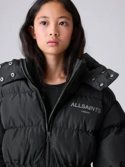 Best smALLSAINTS Black Waisted Longline Padded Coat