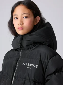 Best smALLSAINTS Black Waisted Longline Padded Coat