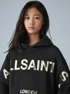 smALLSAINTS Black/Gold Biggy Oversized Pullover Hoodie^ Sweatshirts & Hoodies