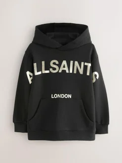 smALLSAINTS Black/Gold Biggy Oversized Pullover Hoodie^ Sweatshirts & Hoodies