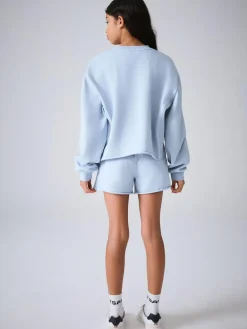 Best smALLSAINTS Blue Biggy Sweatshirt and Sweat Shorts Set