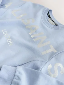 Best smALLSAINTS Blue Biggy Sweatshirt and Sweat Shorts Set