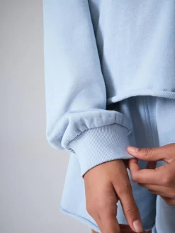 Best smALLSAINTS Blue Biggy Sweatshirt and Sweat Shorts Set