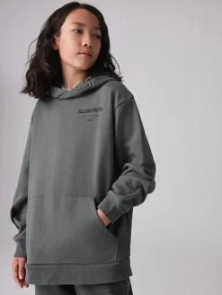 New smALLSAINTS Charcoal Grey Oversized Underground Pullover Hoodie