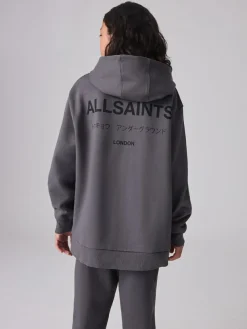 New smALLSAINTS Charcoal Grey Oversized Underground Pullover Hoodie
