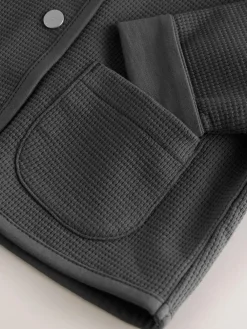 smALLSAINTS Charcoal Grey Textured Baby Boys Jacket^BOY Coats, Jackets & Pramsuits|Coats, Jackets & Pramsuits