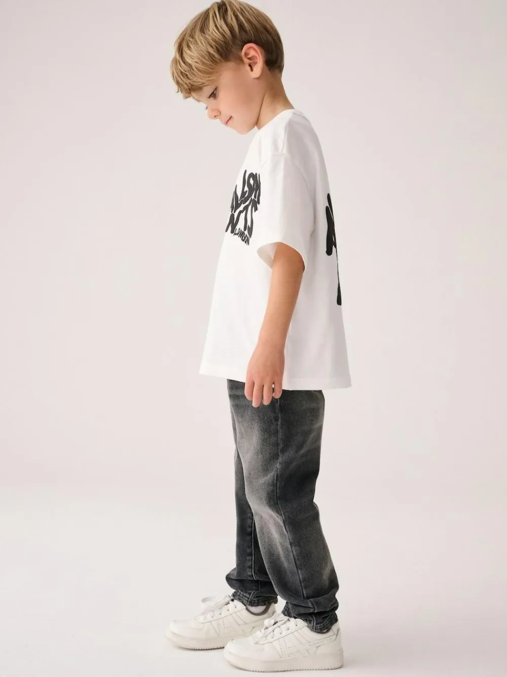 Online smALLSAINTS Charcoal Grey Boys Straight Fit Denim 100% Cotton Jeans