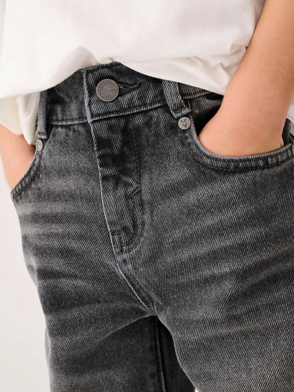 Online smALLSAINTS Charcoal Grey Boys Straight Fit Denim 100% Cotton Jeans