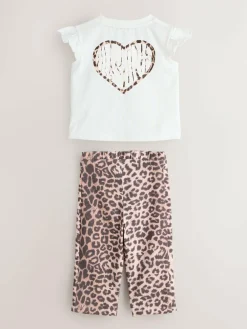 smALLSAINTS Leopard Lover T-Shirt and Wide Leg Leggings Set^ Sets & Coords