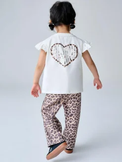 smALLSAINTS Leopard Lover T-Shirt and Wide Leg Leggings Set^ Sets & Coords