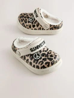 smALLSAINTS Print Borg Lined Clog Slippers^BOY Nightwear