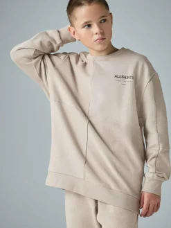 Clearance smALLSAINTS Underground Oversized Textured Panel Sweatshirt and Joggers Set Light Brown