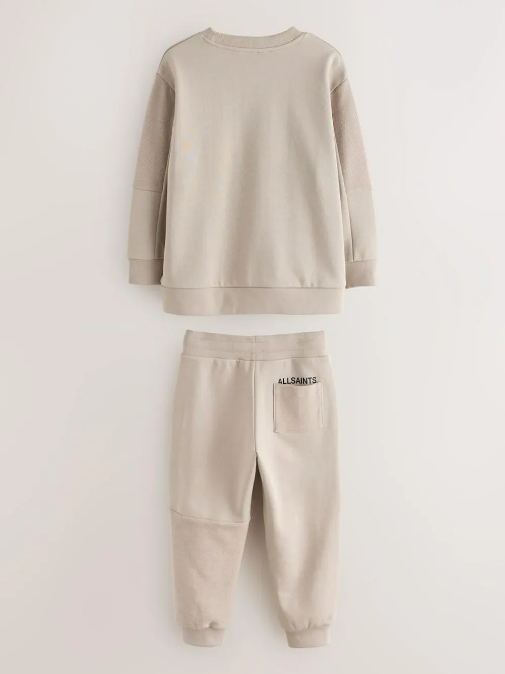 Clearance smALLSAINTS Underground Oversized Textured Panel Sweatshirt and Joggers Set Light Brown