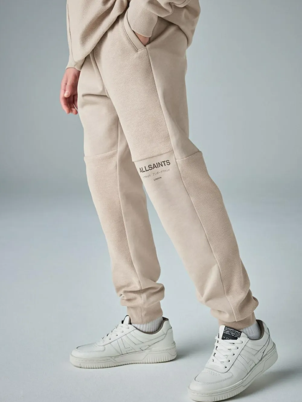 Clearance smALLSAINTS Underground Oversized Textured Panel Sweatshirt and Joggers Set Light Brown