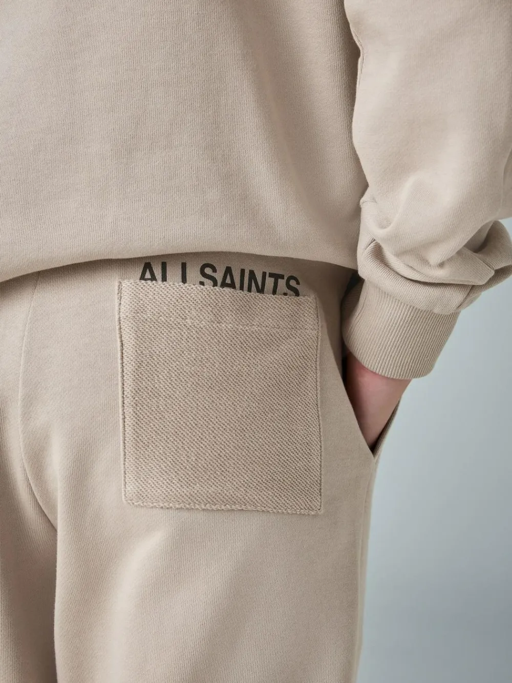 Clearance smALLSAINTS Underground Oversized Textured Panel Sweatshirt and Joggers Set Light Brown