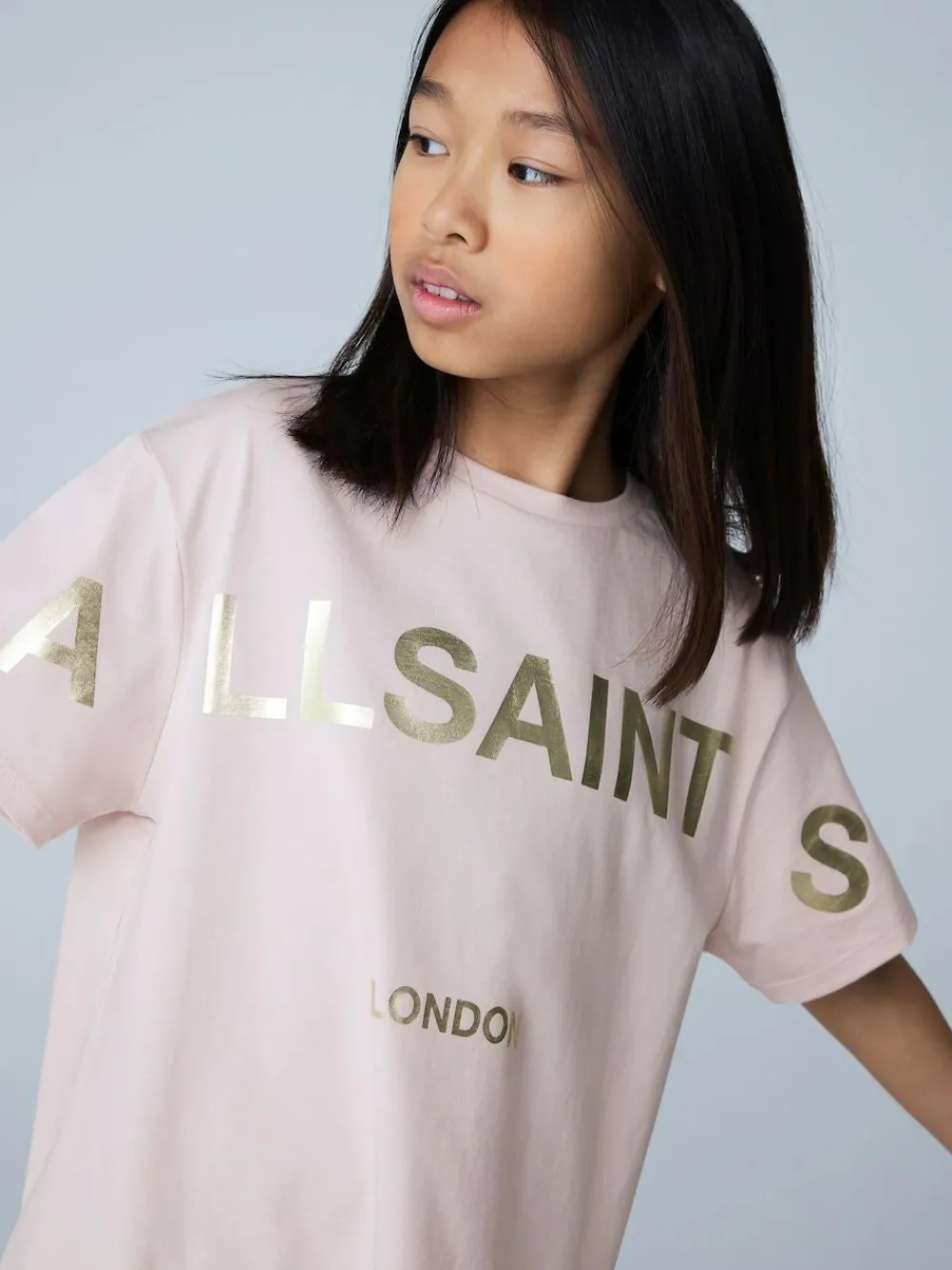 smALLSAINTS Light Pink Biggy Logo Relaxed Crew T-Shirt^ T-Shirts