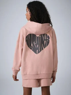 Hot smALLSAINTS Mid Pink Lover Hoodie and Sweat Shorts Set