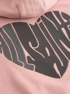 Hot smALLSAINTS Mid Pink Lover Hoodie and Sweat Shorts Set