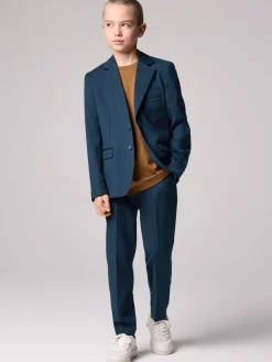 smALLSAINTS Navy Boys Slim Fit Moad Suit Trousers^BOY Suits & Vest