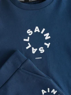 Clearance smALLSAINTS Navy Younger Boys Tierra 100% Cotton T-Shirt and Sweat Shorts Set