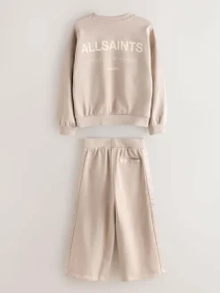 smALLSAINTS Pale Pink Underground Satin Panel Sweatshirt and Wide Leg Joggers Set^ Sweatshirts & Hoodies