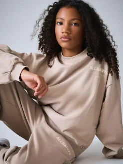 smALLSAINTS Pale Pink Underground Satin Panel Sweatshirt and Wide Leg Joggers Set^ Sweatshirts & Hoodies