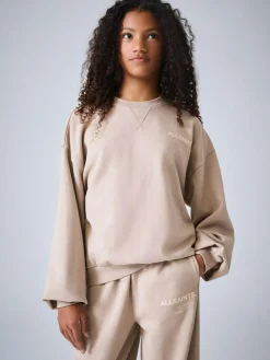 smALLSAINTS Pale Pink Underground Satin Panel Sweatshirt and Wide Leg Joggers Set^ Sweatshirts & Hoodies