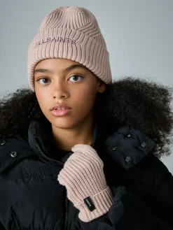 Hot smALLSAINTS Pink Underground Logo Beanie and Gloves Set