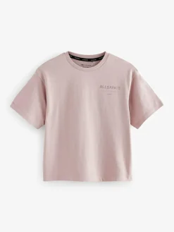 smALLSAINTS Oversized Girls Underground Crew T-Shirt Pink/Metallic