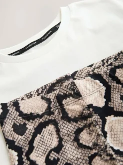 smALLSAINTS White/Snake Orlando Oversized T-Shirt and Cycling Shorts Set^ Shorts & Skirts