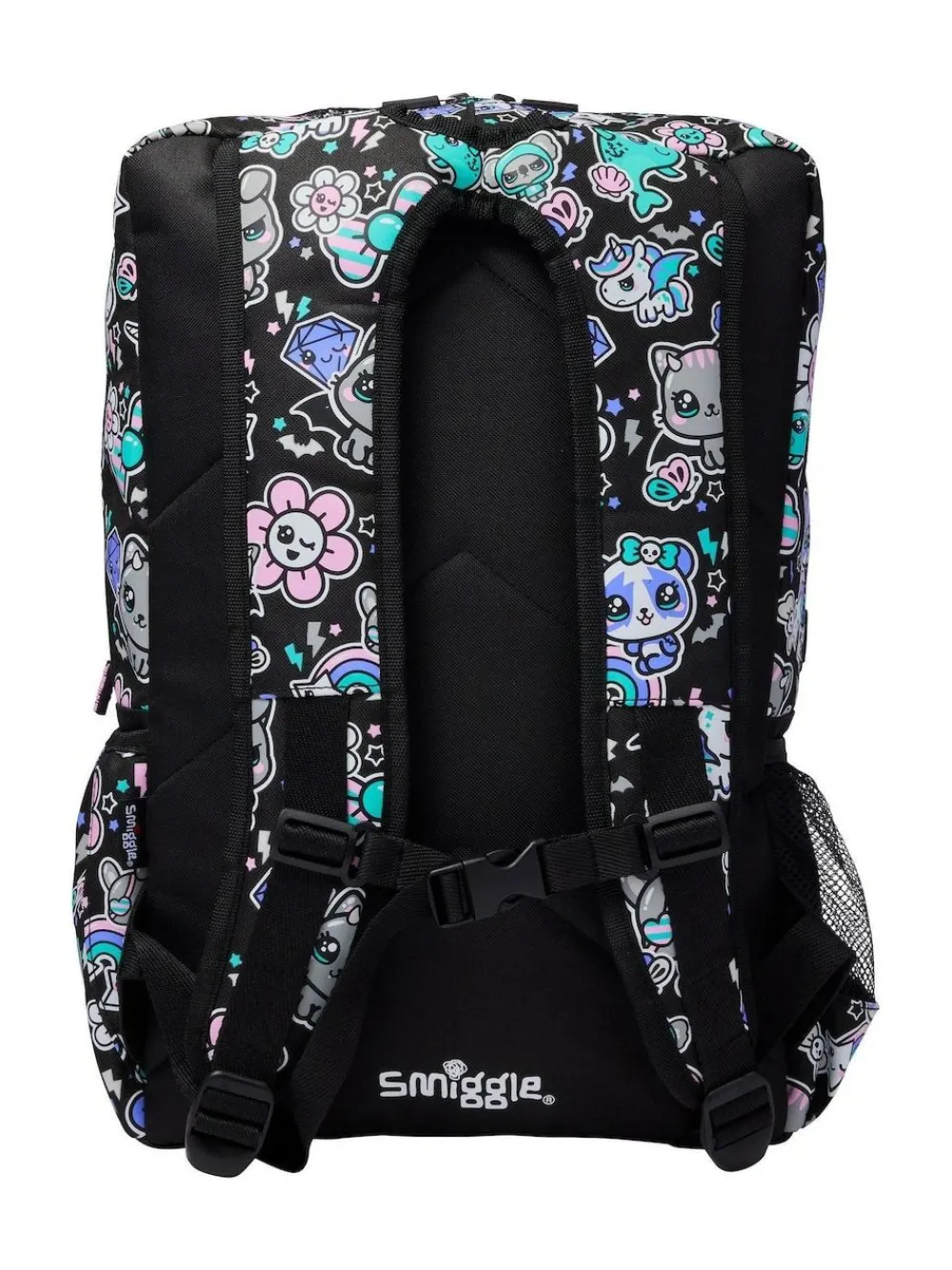 Online Smiggle Trailblazer Foldover Attach Backpack Black