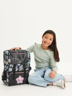 Online Smiggle Trailblazer Foldover Attach Backpack Black
