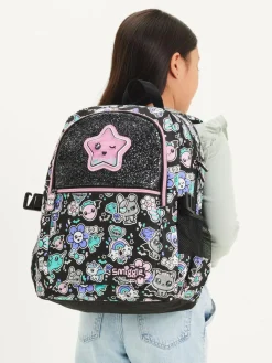 New Smiggle Black Trailblazer Classic Attach Backpack