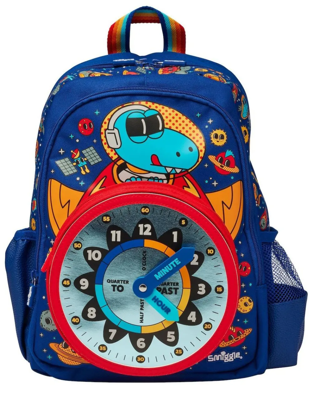 Hot Smiggle Ready Set Go Junior Character Backpack Navy Blue.