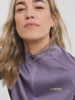 Snowdonia Purple Base Layer Quarter Zip Neck Top^Women Thermals
