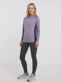 Snowdonia Purple Base Layer Quarter Zip Neck Top^Women Thermals