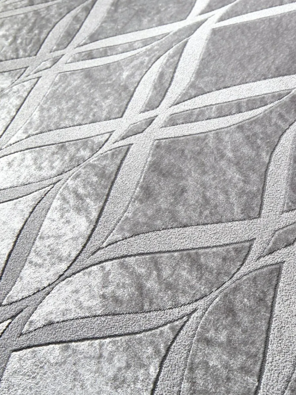 Hot Soiree Belfort Jacquard Duvet Cover Set Silver