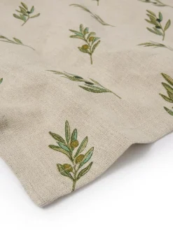 Outlet Sophie Allport Natural Linen Olive Tablecloth