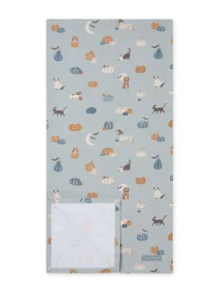 Best Sophie Allport Soft Teal Paws & Pumpkins Table Runner