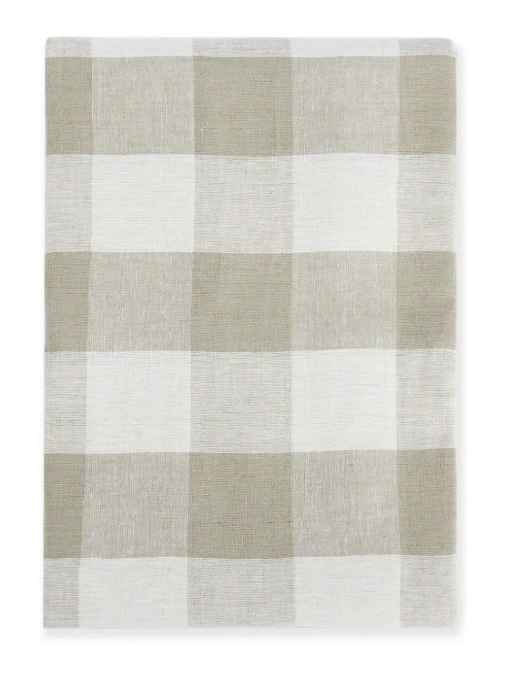 New Sophie Allport Stone Gingham Linen Tablecloth